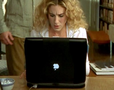 Risultati immagini per carrie bradshaw computer crash